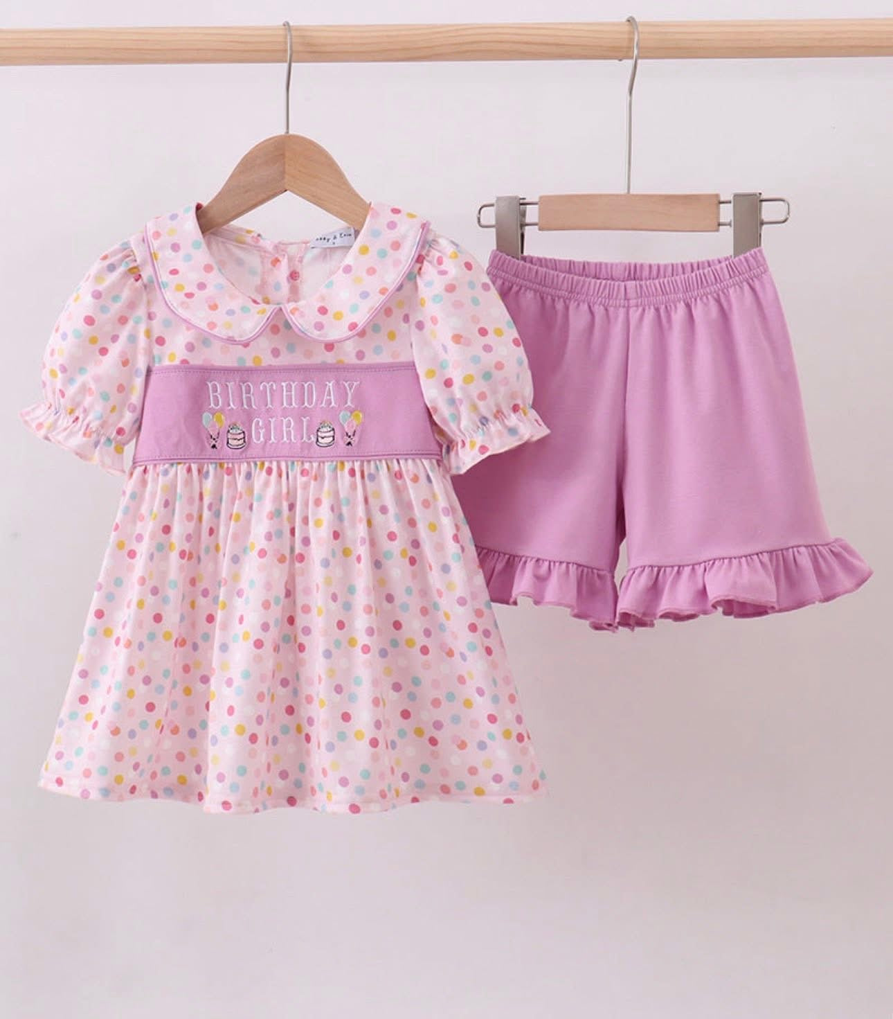 Birthday Girl Shorts Set