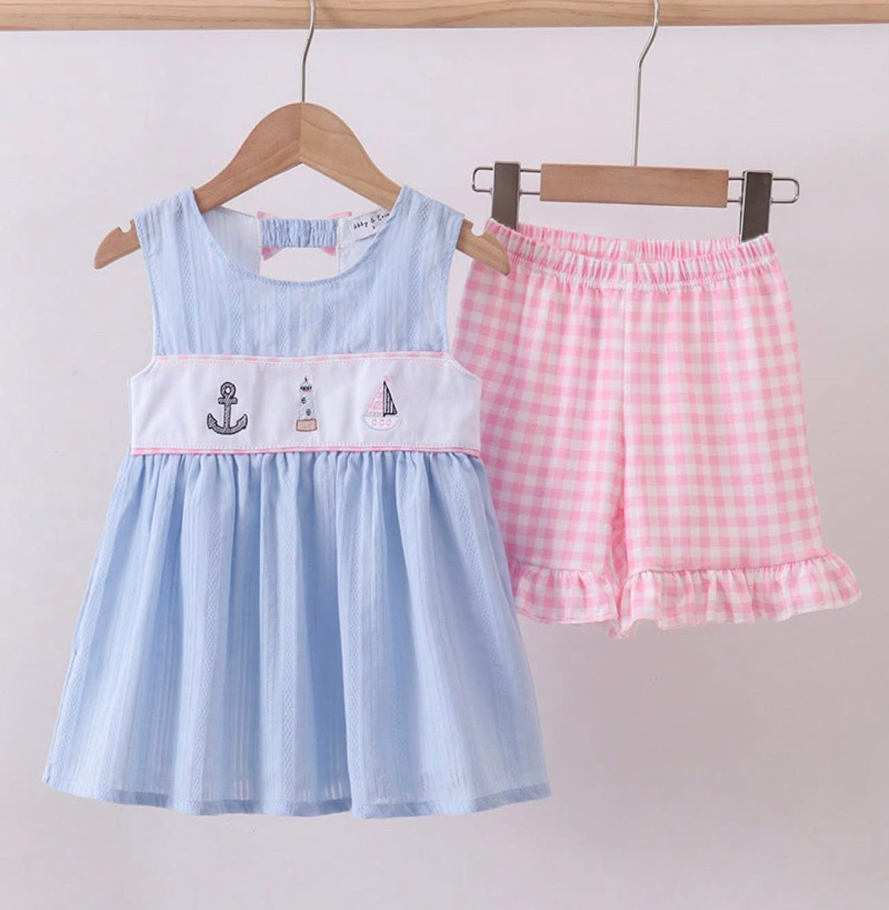 Sail Boat Shorts Set