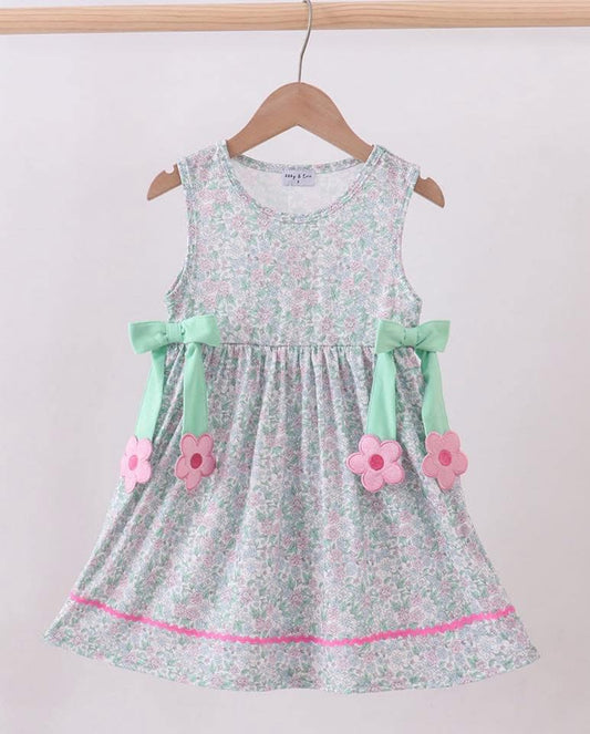 Mint Floral Dress