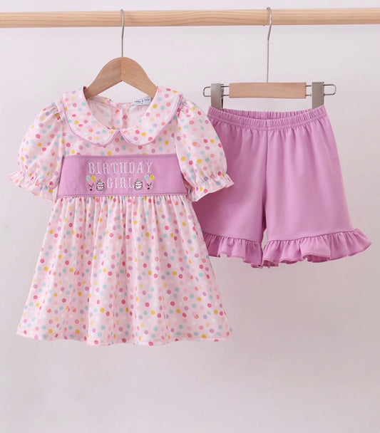 Birthday Girl Shorts Set