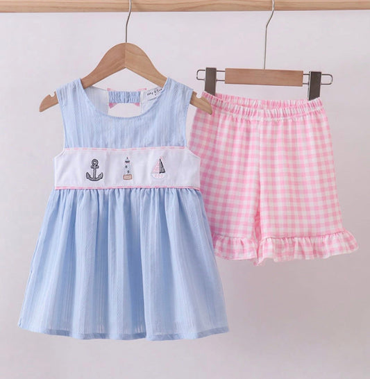 Sail Boat Shorts Set