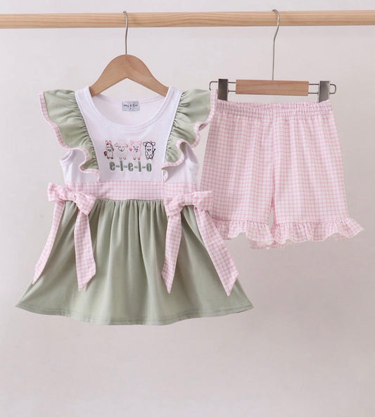 E-I-E-I-O Shorts Set