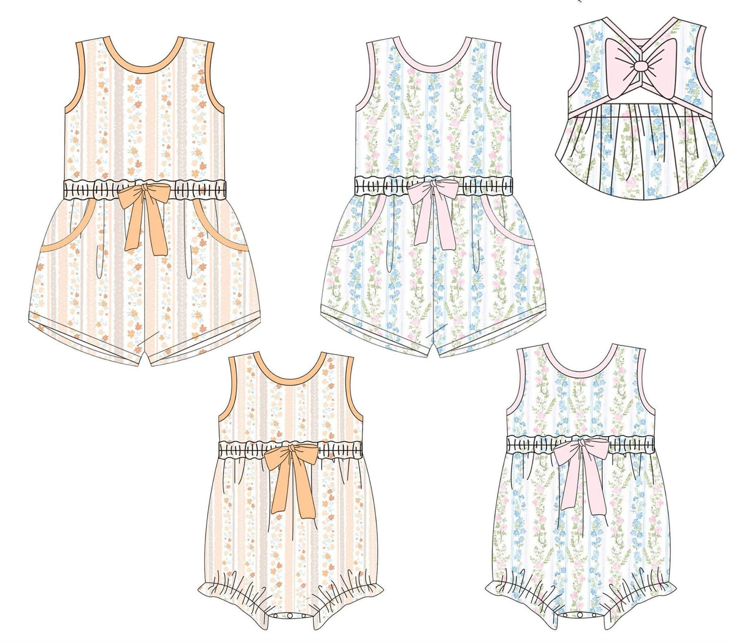 Pink & Blue Romper