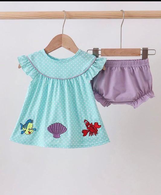 Little Mermaid Diaper Set