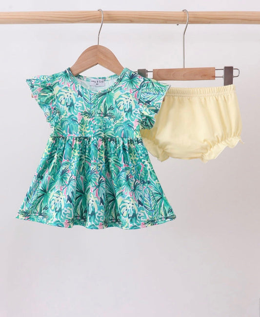 Green & Yellow Lilly Floral